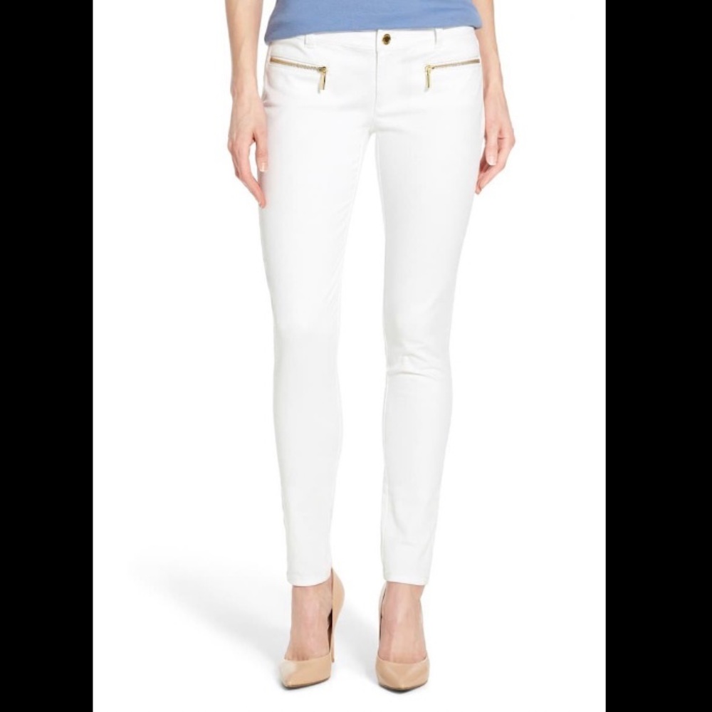 Michael Kors Izzy Skinny white jeans!